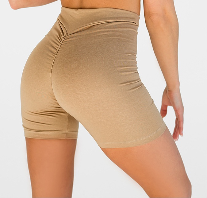 beige sexy latex shorts