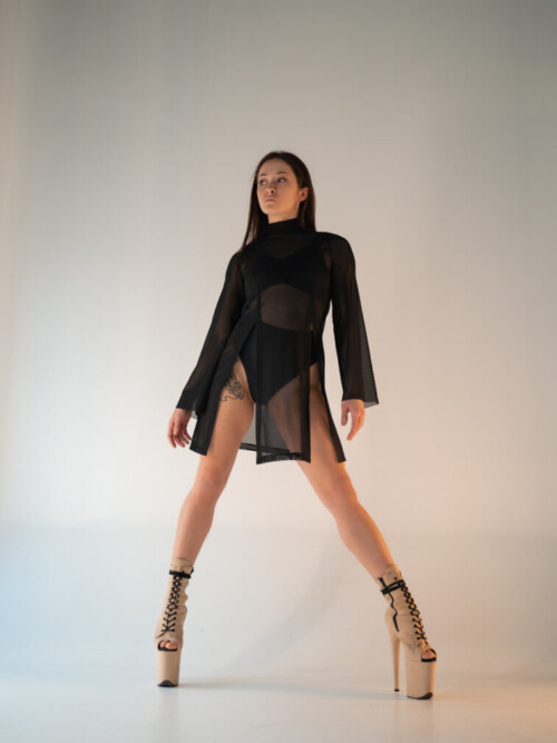 black exotic dress